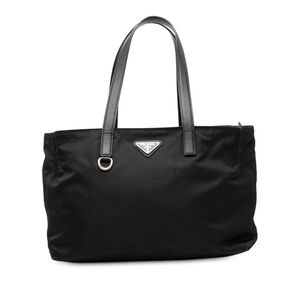 Pre-Loved Prada Saffiano Trimmed Tessuto Tote